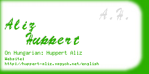 aliz huppert business card